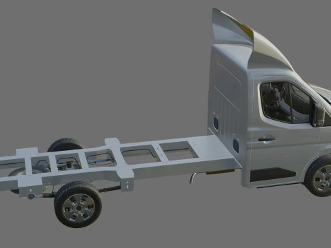 Renault Master Box Truck 2024 with interior 3D Model