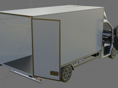Renault Master Box Truck 2024 with interior Modello 3D