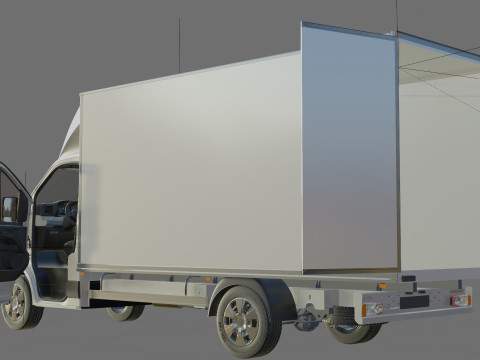 Renault Master Box Truck 2024 with interior Modello 3D