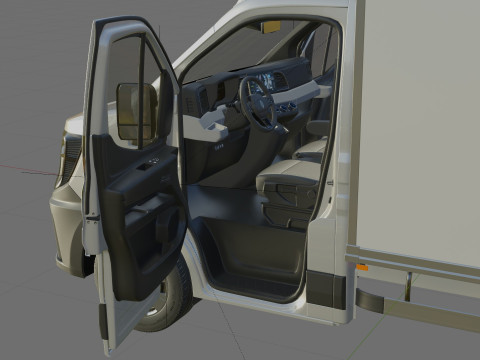Renault Master Box Truck 2024 with interior Modello 3D
