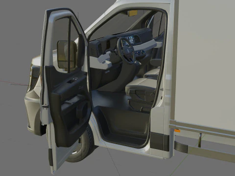Renault Master Box Truck 2024 with interior 3D Model