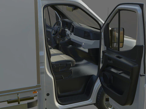 Renault Master Box Truck 2024 with interior 3D Model