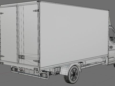 Renault Master Box Truck 2024 with interior Modello 3D