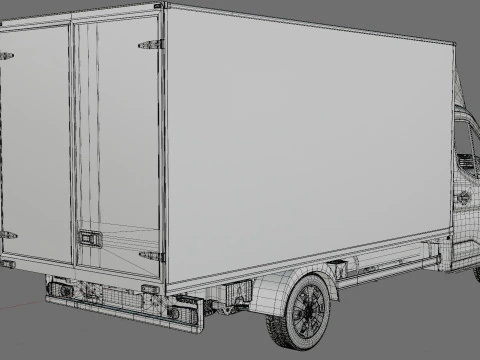 Renault Master Box Truck 2024 with interior 3D Model