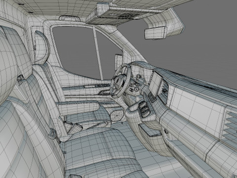 Renault Master Box Truck 2024 with interior Modello 3D