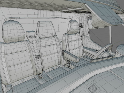 Renault Master Box Truck 2024 with interior Modello 3D