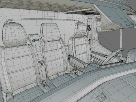 Renault Master Box Truck 2024 with interior 3D Model
