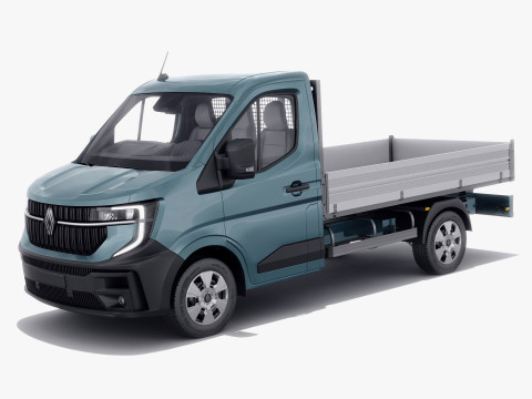 Renault Master pick-up 2024 with interior 3D Model