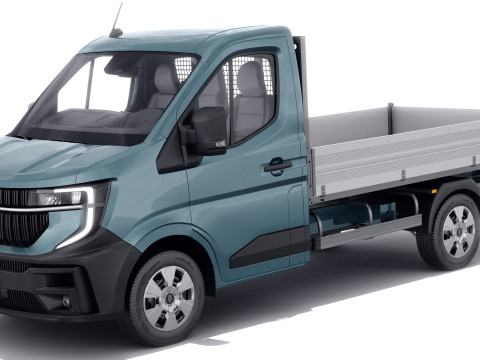 Renault Master pick-up 2024 with interior Model 3D