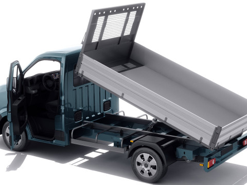 Renault Master pick-up 2024 with interior Model 3D