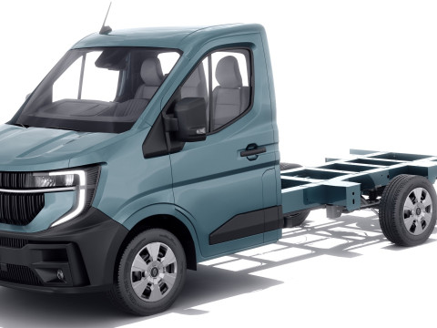 Renault Master pick-up 2024 with interior Model 3D