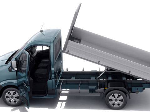 Renault Master pick-up 2024 with interior Model 3D