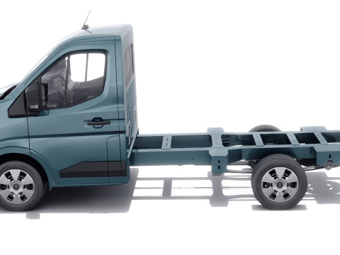 Renault Master pick-up 2024 with interior Model 3D