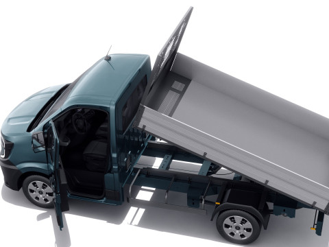 Renault Master pick-up 2024 with interior Model 3D