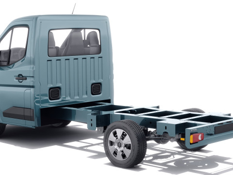 Renault Master pick-up 2024 with interior Model 3D