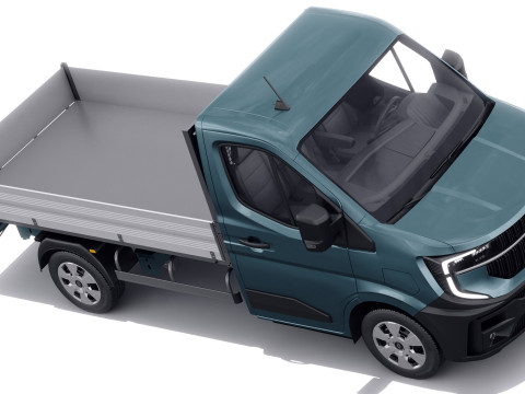 Renault Master pick-up 2024 with interior Model 3D