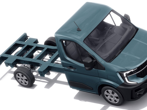 Renault Master pick-up 2024 with interior Model 3D