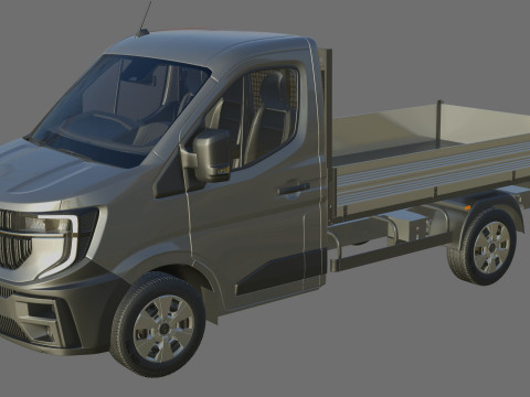 Renault Master pick-up 2024 with interior Model 3D