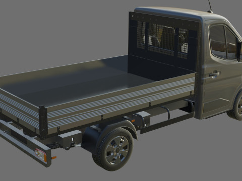 Renault Master pick-up 2024 with interior Model 3D