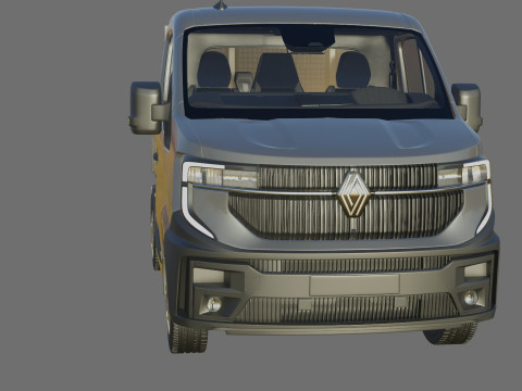 Renault Master pick-up 2024 with interior Model 3D