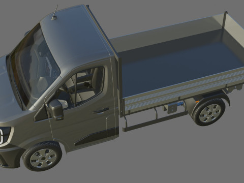 Renault Master pick-up 2024 with interior Model 3D