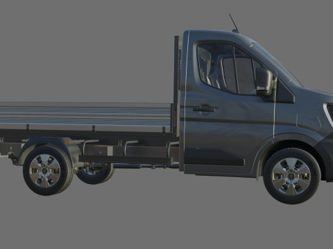 Renault Master pick-up 2024 with interior Model 3D