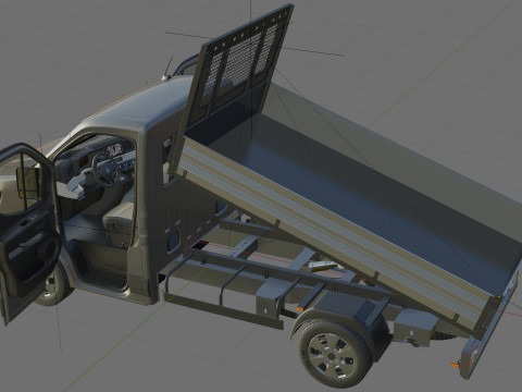 Renault Master pick-up 2024 with interior Model 3D