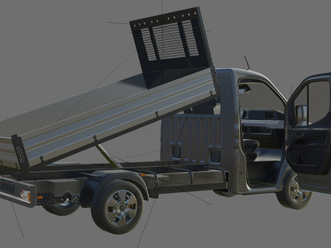Renault Master pick-up 2024 with interior Model 3D
