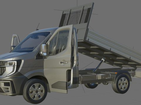 Renault Master pick-up 2024 with interior Model 3D