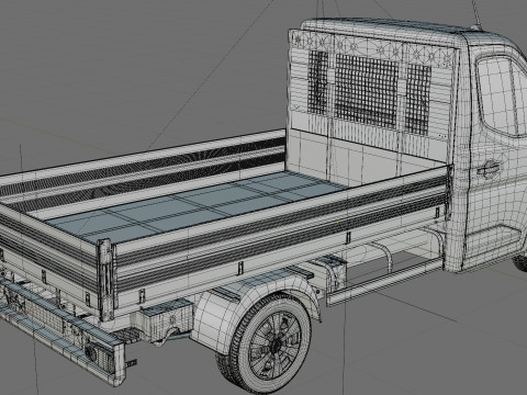 Renault Master pick-up 2024 with interior Model 3D