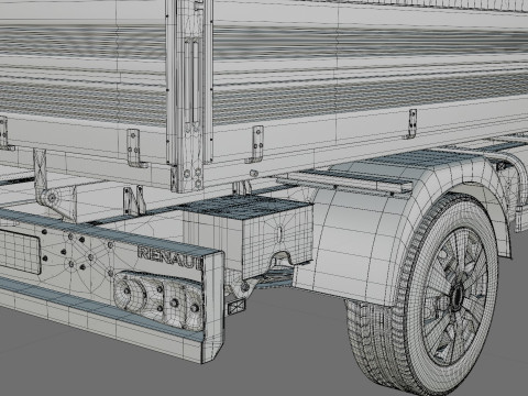 Renault Master pick-up 2024 with interior Model 3D