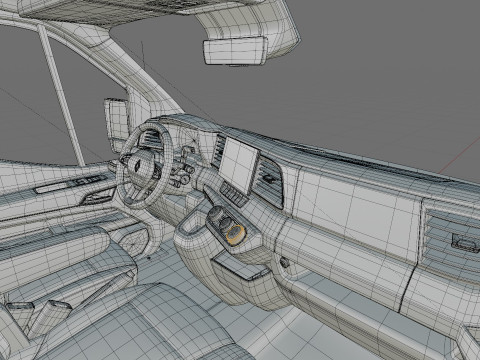 Renault Master pick-up 2024 with interior Model 3D