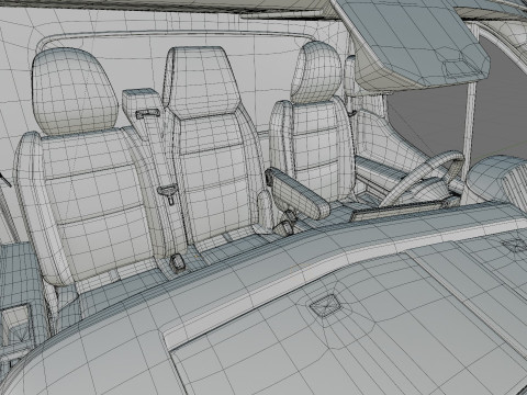 Renault Master pick-up 2024 with interior Model 3D