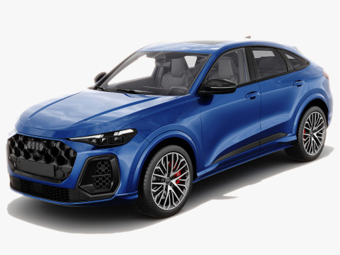 Audi Q5 S-line and SQ5 Sportback 2025 with interior 3D मॉडल