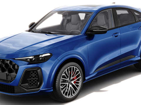 Audi Q5 S-line and SQ5 Sportback 2025 with interior 3Dモデル