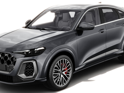 Audi Q5 S-line and SQ5 Sportback 2025 with interior 3Dモデル
