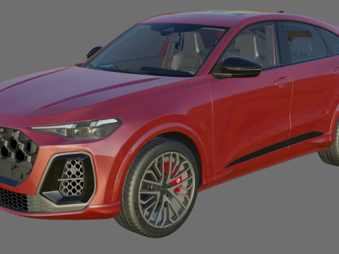 Audi Q5 S-line and SQ5 Sportback 2025 with interior 3Dモデル