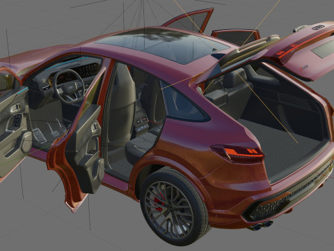 Audi Q5 S-line and SQ5 Sportback 2025 with interior 3Dモデル