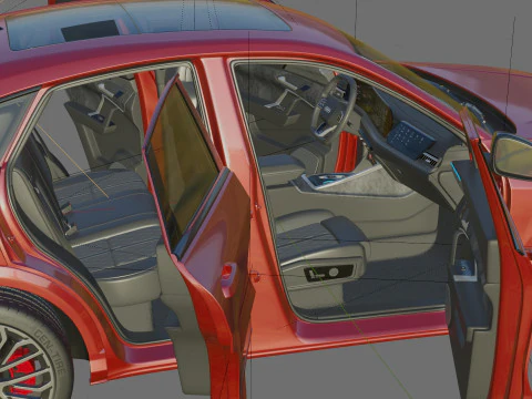 Audi Q5 S-line and SQ5 Sportback 2025 with interior 3D Model