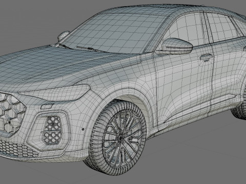 Audi Q5 S-line and SQ5 Sportback 2025 with interior 3Dモデル