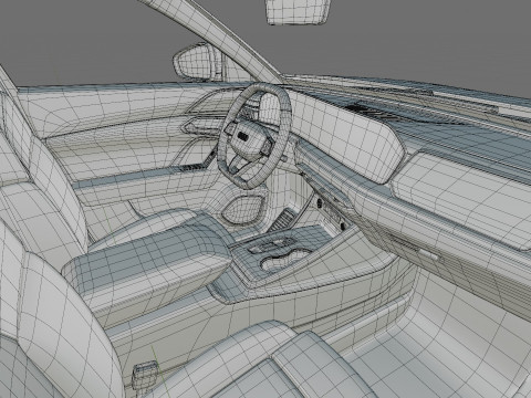 Audi Q5 S-line and SQ5 Sportback 2025 with interior 3Dモデル