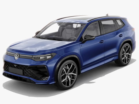 Volkswagen Tayron 2025 with interior 3D Model