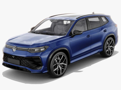 Volkswagen Tayron 2025 com interior Modelo 3D