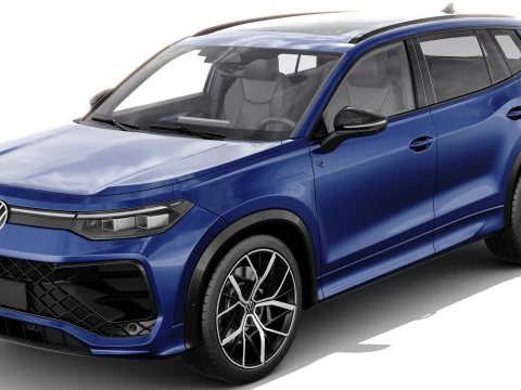 Volkswagen Tayron 2025 with interior 3D Model