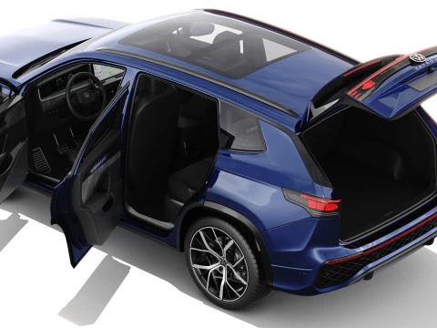 Volkswagen Tayron 2025 with interior 3D Model