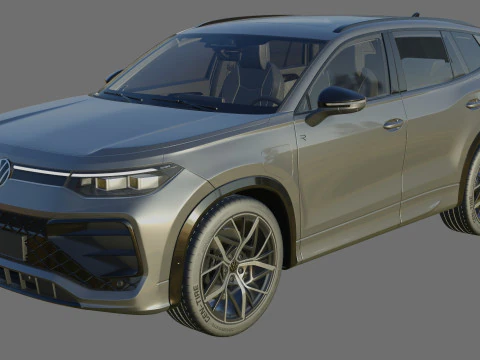 Volkswagen Tayron 2025 with interior 3D Model
