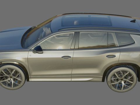 Volkswagen Tayron 2025 with interior Modelo 3D