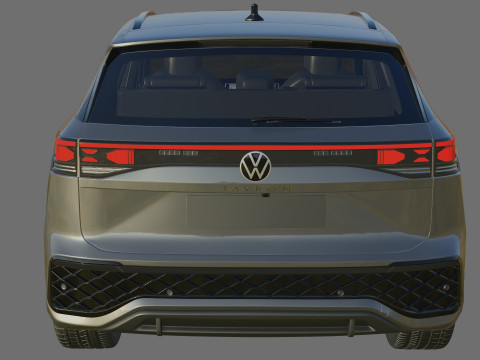 Volkswagen Tayron 2025 with interior Modelo 3D