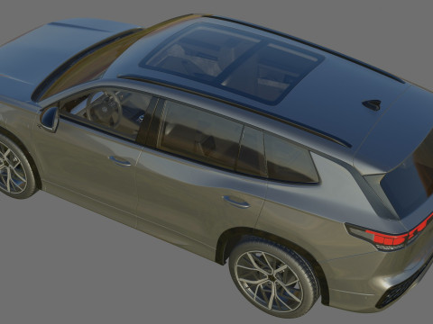 Volkswagen Tayron 2025 with interior Modelo 3D