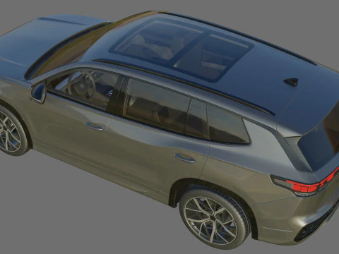 Volkswagen Tayron 2025 with interior 3D Model